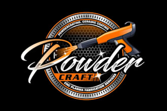 unique and creative powder coating logo for your business