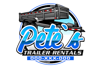 creative and good looking dump trailer logo design