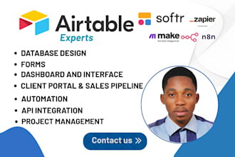 setup airtable automation airtable database softr webapp, ai as airtable expert