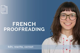 proofread and edit your french text