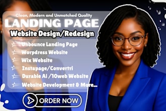 design landing page using unbounce, wordpress, wix, instapage, convertri, canva