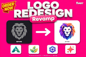 do professional logo redesign, revamp and custom branding