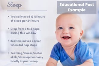 create instagram posts for pediatric sleep coaches