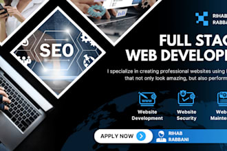 develop fullstack web applications with admin dashboard and user management