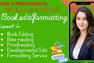 do paperback formatting, kindle ebook formatting and typesetting, ebook editing