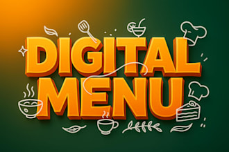 design professional and modern print menus for the restaurants and cafes