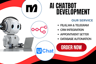 create ai chatbot for social media platform, SMS chatbot using manychat uchat
