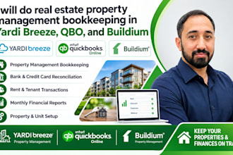 do real state property management bookkeeping in yardi breeze, qbo, and buildium