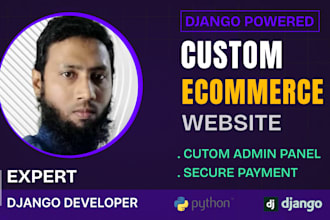 develop python django ecommerce website with stripe or paypal and admin panel