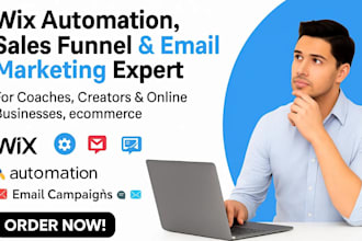 setup wix automation wix sales funnel wix email marketing campaign design