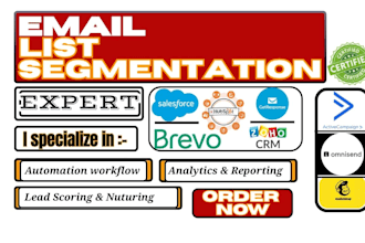 setup list segmentation salesforce brevo hubspot mailchimp activecampaign zoho