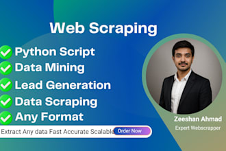 python web scraping, data scraping, and data mining, python script