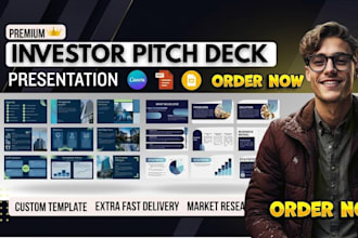 design investor pitch deck powerpoint presentation, google slides business plans