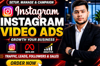 run profitable instagram video ads for traffic, leads , sales and followers