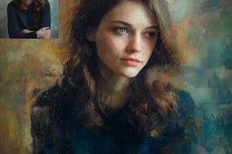 make your portrait in watercolor or oil paint family gift