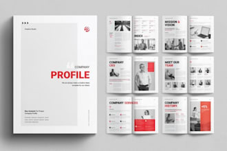 company profile sellsheet motion flyer presentation folder sale flyer cover page