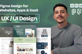 design a modern saas landing page in figma