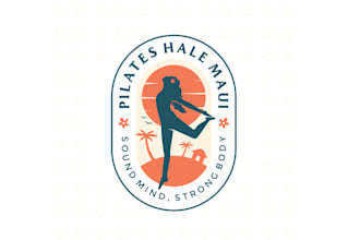 design strong tropical boutique pilates studio logo
