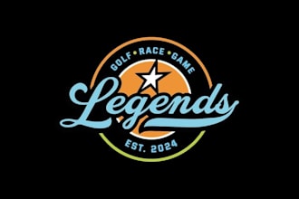 design creative golf club race team logo