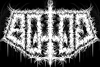 design you a brutal death metal, slamming, deathcore logo
