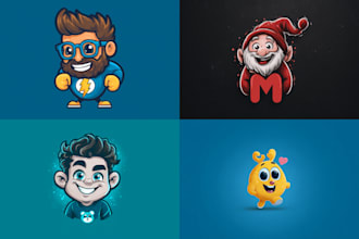 create cartoon character and mascot logo