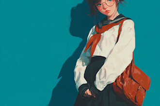 draw anime character illustration