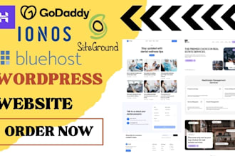 hostinger bluehost godaddy siteground ionos wordpress website design redesign