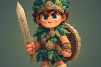 design 2d game assets, icons, and UI for game