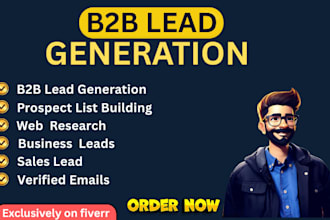 do b2b lead generation, lead scraping and prospect email list building service