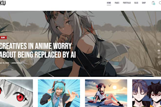 design anime clothing shopify store anime store manga store anime website