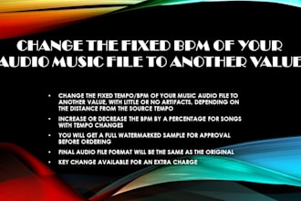 change the tempo or bpm of an audio file
