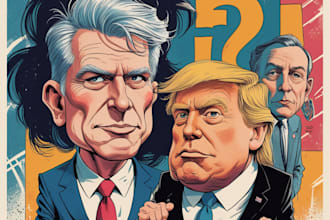 create a political cartoon or editorial illustration
