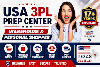 do USA 3pl fulfillment warehouse amazon fba prep and package forwarding