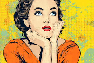create a retro vintage comic illustration that you want