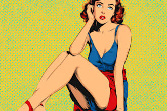 make a retro vintage comic with amazing quality