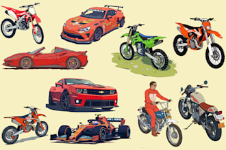 create car and mechanical posters for garages and car lovers