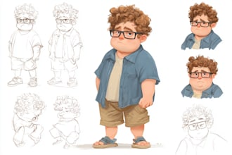 create a cartoon character design
