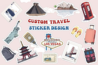 create custom travel destination landmark sticker packs