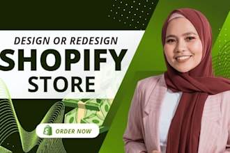 create shopify store, redesign and design shopify store