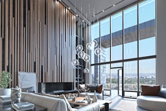 render 3d interior design for house, office and restaurant