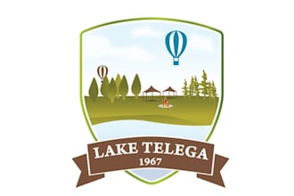 design luxurious fantastic logo for lake telega