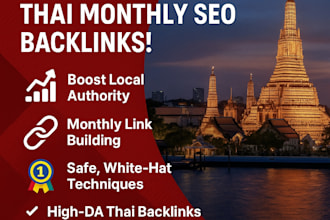 do thai monthly SEO backlinks for top google ranking