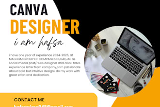 design any professional social media post and reels for you