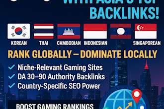 do gaming full SEO korean   indonesia singapore backlinks
