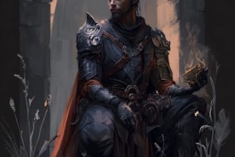 draw your dark fantasy dnd character illustration