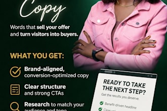 write copy for your landing page and sales page