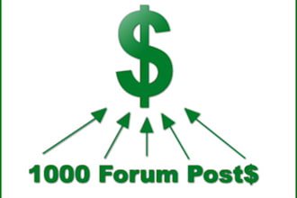provide 1000+ backlinks from Forum Posts for up to 100 of your URLs