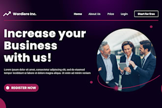 custom landing page and ui ux design