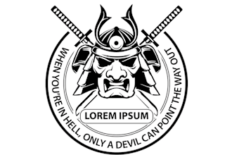 design proffesional samurai logo