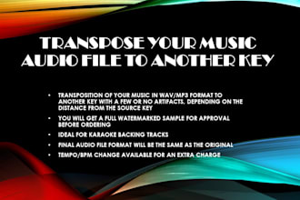 change the key or transpose your audio file
